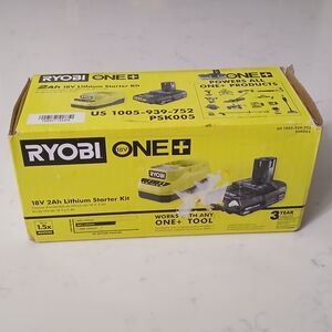 Ryobi 18V ONE+ Lithium Starter Kit. Includes 2Ah Battery + Charger. NIB